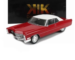 1967 CADILLAC DEVILLE CABRIOLET SOFT-TOP RED WHITE 1:18 SCALE - Picture 1 of 6