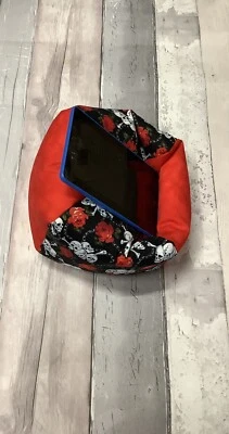Skull & Chains iPad Pro cushion Tablet Beanbag stand Nintendo holder kindle Bag - Image 1 of 4