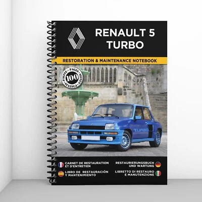 RENAULT 5 TURBO : Libretto Di Restauro E Manutenzione - CONSEGNA GRATUITA - Immagine 1 di 4