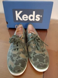 Keds Women's Sz 7.5M Ripstop Olive Green Camouflage Sneakers WF55604 NEW In BOX - Picture 1 of 8