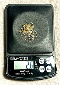 NEW YELLOW GOLD PLATED STERLING SILVER 1MM BOX LINK 18" CHAIN NECKLACE - SALE - Picture 1 of 5