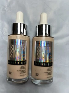 Maybelline Super Stay Skin Tint Foundation #102  1.0 Fl.Oz  Lot Of 2 - Picture 1 of 2