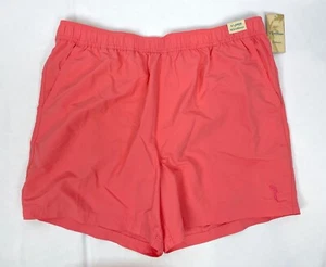 Roundtree Yorke Caribbean Men XL Coral Swim Shorts Mesh Drawstring - Picture 1 of 6