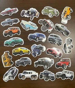CARTOON SUV AND BUBBLE CAR ~ Stickers Pack~ anime 100 PC - Picture 1 of 5