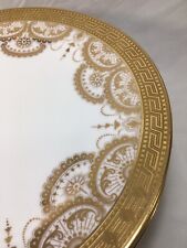 (12) Cauldon for Tiffany & Co 10.125 Inch Gold Encrusted DINNER PLATES #9358