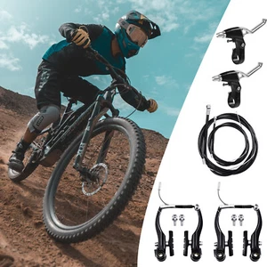 Aluminum Bike Brakes Universal Complete Mountain Bike V Brake Set Replacement - Picture 1 of 19