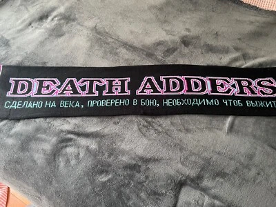 Bufanda de fútbol marca Mishka MNWKA Death Adders negra rosa verde azulado talla única rara Foto 1 de 3