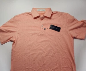 Holderness and Bourne Mens Size S Short Sleeve Orange Striped Polo NWT - Picture 1 of 10