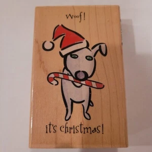 Estampilla de goma montada en Navidad Woof It's 20063 estampillas Happen Inc Max & Lucy - Imagen 1 de 2