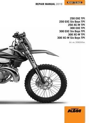 KTM Service Workshop Shop Repair Manual Book 2019 300 EXC Six Days TPI - Image 1 of 4