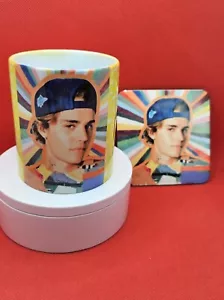 Justin Bieber 10 Unzen Becher & Untersetzer Set - Perfekt für Gläubige! - Bild 1 von 3