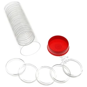 20 portamonedas AirTite T30 medio dólar estadounidense y tubo de almacenamiento cápsula enchufe rojo - Imagen 1 de 5