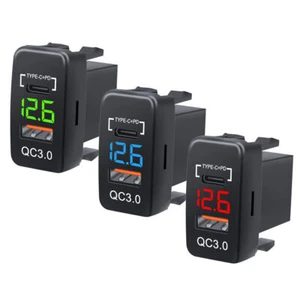 QC3.0 + Typ C + PD Dual USB Auto Ladegerät Buchse Netzteil für Toyota 12-24V - Picture 1 of 14