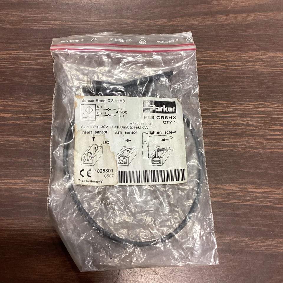 Parker P8S-GRSHX Sensor Reed 0.3M +M8 - Image 1 of 2