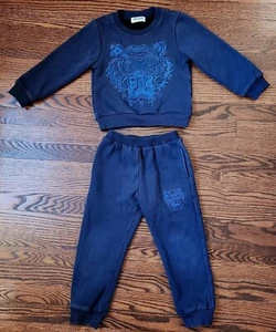 Kenzo Paris Boys Tiger Embroidered Crewneck Sweatshirt & Pants Cotton Sz 6/7 - Picture 1 of 20