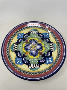 Vintage Hernandez Pue Mexico Talavera Pottery Hanging Plate Charger 15.5” - Picture 1 of 6