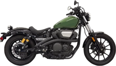 Bassani 黑色半径扫地机 2-2 排气 2014-2019 年雅马哈螺栓 XV 950 规格 — 第 1/2 张图片