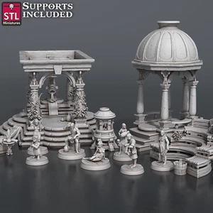 Bath House Legion Terrain Scenery Tabletop Miniatures 28mm - Picture 1 of 24