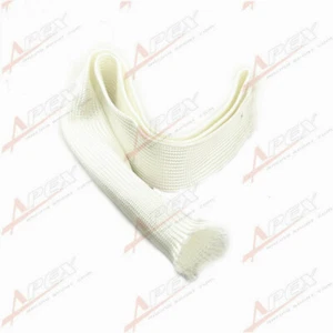 Heat Shield High Temp White Heat Sleeve Fiberglass Adjustable 16FT x 3/4" 20mm - Picture 1 of 3