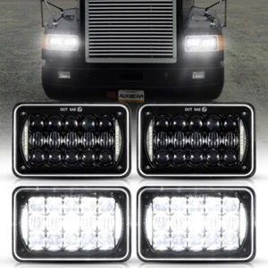 4PCS For Kenworth T400 T800 W900 4x6" inch LED Headlights DOT High Low Beam DRL - Picture 1 of 12