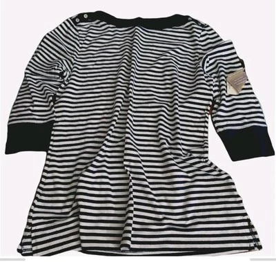 Blusa Costera Náutica Ciervo Blanco Talla L Azul Marino y Blanco Rayas Manga 3/4  Foto 1 de 4