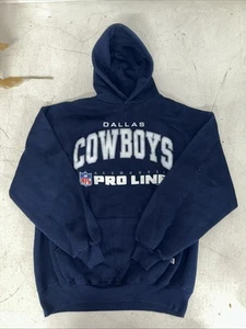 Vintage 90s Russell Athletic Blue Dallas Cowboys USA Hoodie Sweatshirt XL - Picture 1 of 4