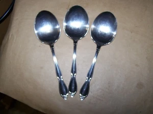 lot of 3 Oneida Chatelaine Stainless Steel Casserole Serving Spoon  Large  8.5" - Picture 1 of 2