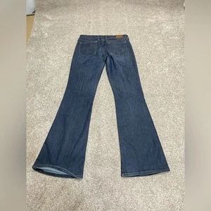 Grunge Streetwear Lucky Brand Charlie Flare Jeans 4/27 Low Rise Dark Wash Denim - Bild 1 von 14