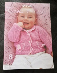 Patons Roses & Posies Baby Knitting, 8 Patterns Fairytale 4ply & DK Age 0-18 Mth - Picture 1 of 18