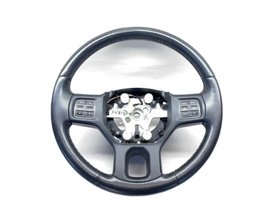 Leather Steering Wheel Ram 2013-18 Ram 1500 2500 3500 Black 5NH77DX9AA w Buttons - Image 1 of 4
