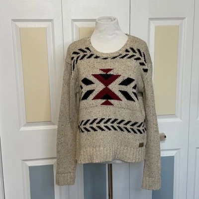 Element Eden Aztec Pattern Crew Neck Pullover Wool Blend Sweater - Size M/M - Image 1 of 4