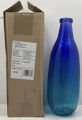 Montana Short Blue Ombré Elongated Vase New In Open Box - Image 1 of 4