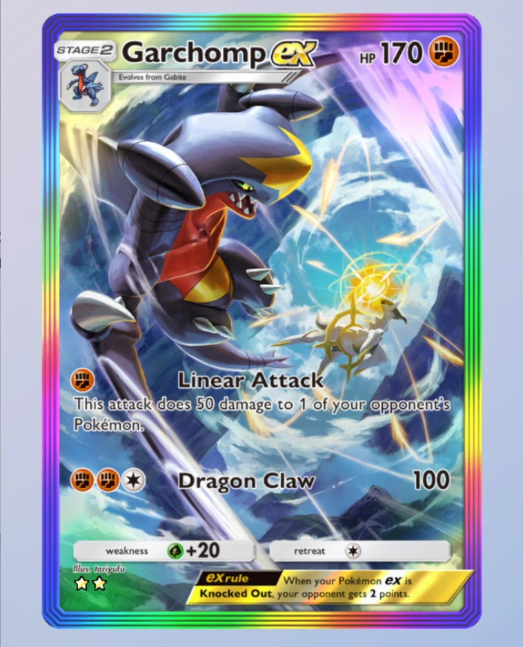 Garchomp Rainbow Rare 2⭐, Pokemon TCG Pocket, Triumphant Light, English - Image 1 of 1