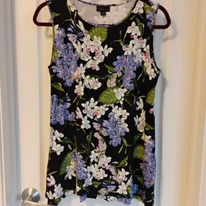 J JILL WEARABLE COLLECTION ÄRMELLOSES KLEINES VISKOSE/ELASTHAN TOP BÜROSIRENE - Bild 1 von 6