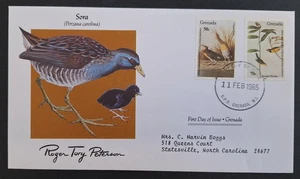 1985 Grenada Audubon Birds Sora FDC 2 stamps Grenada - Picture 1 of 2