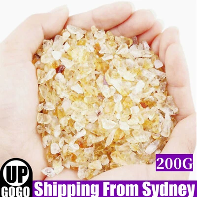 200G Citrine Crystal Chips BULK Natural Gemstone Polished Mini Crystal Stone - image 1 of 4