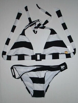 BIKINI BIKINI TRAJE DE BAÑO JUNIORS ADOLESCENTES M MEDIANO NEGRO BLANCO Foto 1 de 4