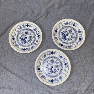 3er Set Englische Ironstone EIT Blaue Zwiebel Brot & Butter Teller. 6 7/8" hervorragender Zustand - Bild 1 von 9