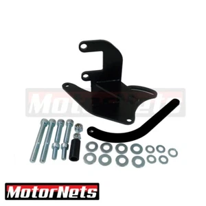 Small Block Chevy Alternator High Mounting Bracket Short Water Pump Black SWPSBC - Bild 1 von 1