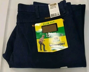 Para Hombre Wrangler Corte Vaquero Calce Ajustado Nuevo Con Etiquetas 38x36 936MNT - Imagen 1 de 2