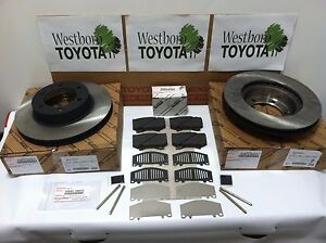 Toyota Sequoia 2003-2007 Genuine OEM Front Brake Rotors, Pad Kit, Shims and Pins