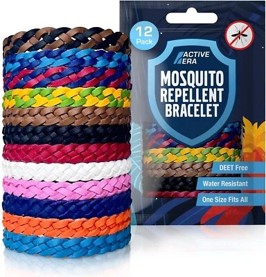 Active Era Leather Mosquito Repellent Bracelets - Waterproof Deet Free 10-days+ - Image 1 of 4