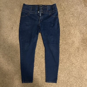 City Chic Denim Plus Sz 20 Distressed Harley Corset Skinny Stretchy Jeans - Picture 1 of 4