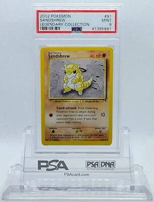 POKEMON LEGENDARY COLLECTION SANDSHREW #91 CARD PSA 9 MINT #41395861 - Image 1 of 3