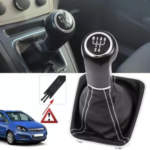Pomello Del Cambio Leva 5 Marce Cuffia Nero Per Opel Zafira B A05 (2005 - 2015 - Picture 1 of 9