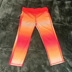 Old Navy Active Leggings Girl's XL Orange Pink Ombre High-Waisted Athletic - Picture 1 of 7