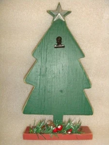 Neu HÖLZERNER WEIHNACHTSBAUM mit METALLSTERN & CLIP für 4x6 FOTO - 23,99 $ Kohls - Bild 1 von 5