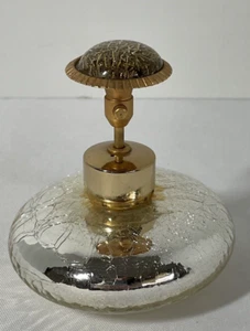 Pequeña botella de perfume vintage latón y vidrio oro y plata - Imagen 1 de 15