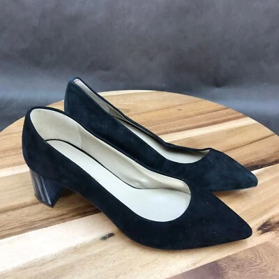 Zapatos sin cordones Enzo Angiolini negros de gamuza con tacón ancho para mujer talla 6 B Foto 1 de 4