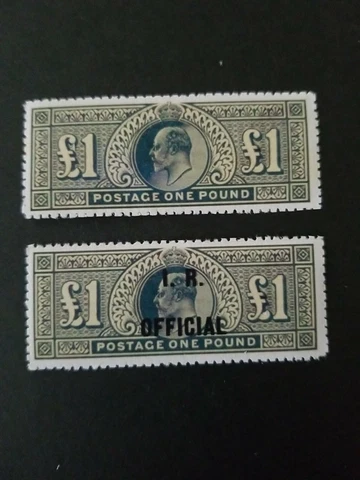 GB Stamps Stamps 1904 King Edward VII £1 w/ Overprint Replica Set Cover